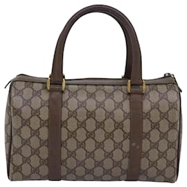 Gucci-GUCCI GG Supreme Web Sherry Line Hand Bag PVC Beige Red 40 02 006 auth 76193-Red,Beige