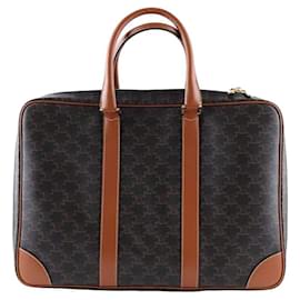 Céline-Leather Travel Bag-Brown