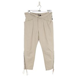 Calças slim de algodão bege Isabel Marant Bege