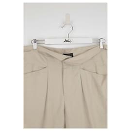 Isabel Marant-Cotton Slim Pants-Beige