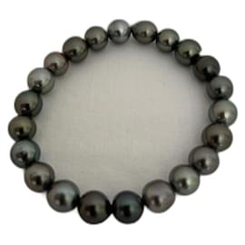 Autre Marque-Tahitian pearl bracelet-Grey