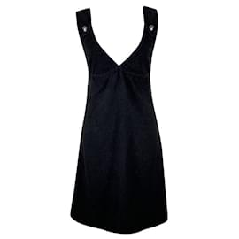 Chanel-Lily Rose Depp Style Black Tweed Dress-Black