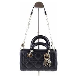 Dior-Lady D-Joy mini leather bag-Black