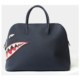 Hermès Sac HERMES Bolide en Cuir Bleu Marine - 101971 Bleu Marine