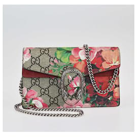 Gucci-Gucci Beige/Multicolor Super Mini Gg Supreme Blooms Dionysus Crossbody Bag-Beige
