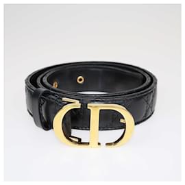 Christian Dior-Dior Black Cannage 30 Montaigne Belt-Black