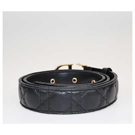 Christian Dior-Dior Black Cannage 30 Montaigne Belt-Black