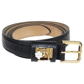 Dolce & Gabbana Cinto preto com cadeado embelezado Preto
