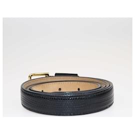 Dolce & Gabbana-Dolce & Gabbana Black Lock Padlock Embellished Belt-Black