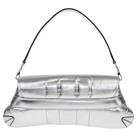 Gucci-Gucci Silver Medium Horsebit Chain Shoulder Bag-Silvery