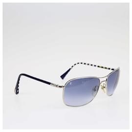 Louis Vuitton-Louis Vuitton Blue Damier Gradient Conspiration Sunglasses-Blue
