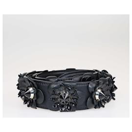 Fendi-Fendi Sangle d'applique à fleurs noires pour votre sac-Noir