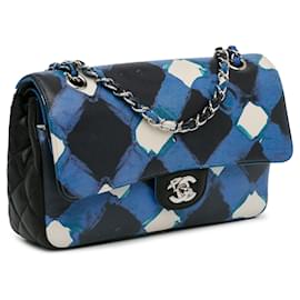 Chanel-Blue Chanel Medium Classic Airline lined Flap Shoulder Bag-Blue