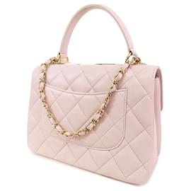 Chanel-Pink Chanel Small Lambskin Trendy CC Flap Satchel-Pink