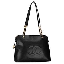 Chanel-Black Chanel CC Caviar Shoulder Bag-Black