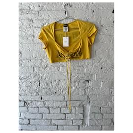 Dolce & Gabbana-Dolce & Gabbana Yellow Crop Top-Other