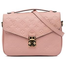 Louis Vuitton-Pink Louis Vuitton Monogram Empreinte Pochette Metis Satchel-Pink
