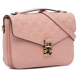 Louis Vuitton-Pink Louis Vuitton Monogram Empreinte Pochette Metis Satchel-Pink