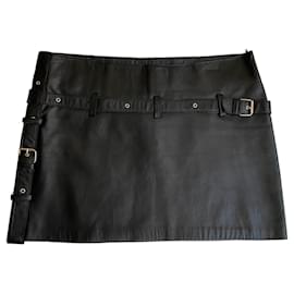 Autre Marque-Rinascimento 2000s Leather Skirt-Other