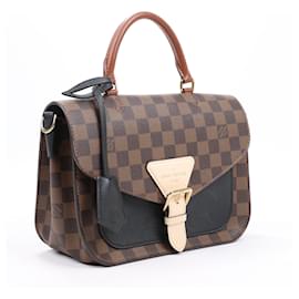 Louis Vuitton-Louis Vuitton Damier Ebene Beaumarchais Handbag N40146-Beige