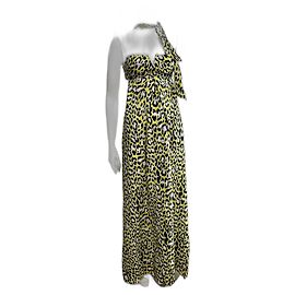 Diane Von Furstenberg Robe maxi DvF New Krystal avec découpes Multicolore Imprimé léopard