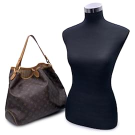 Louis Vuitton-Monogram Canvas Delightful MM Shoulder Bag Tote-Brown