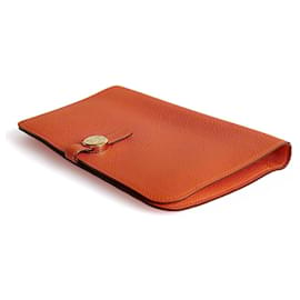 Hermès-Hermès Dogon wallet in orange Clemence leather Year 2003-Orange