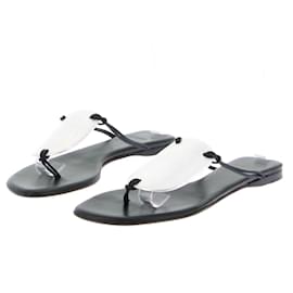 Hermès-HERMES  Sandals T.eu 37 leather-Silvery