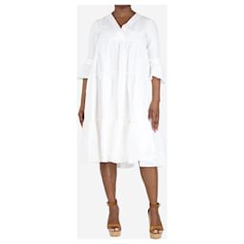 Autre Marque-White tiered midi dress - size M-White