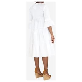 Autre Marque-White tiered midi dress - size M-White