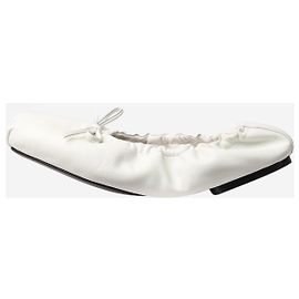 Khaite White elasticated ballet flats - size EU 37.5 White
