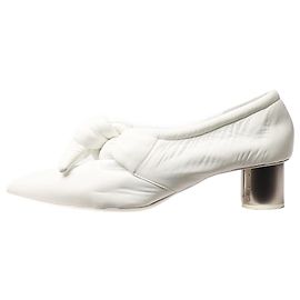 Jil Sander White knotted nylon pumps - size EU 39 White