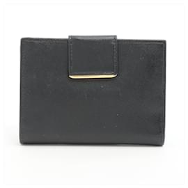 Prada-Black Saffiano leather flap wallet-Black