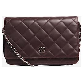 Chanel-Dark magenta 2011 Wallet On Chain - size-Purple