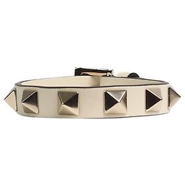 Valentino Pulseira Rockstud Creme Cru