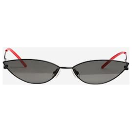 Autre Marque-Black micro lens cat eye sunglasses-Black
