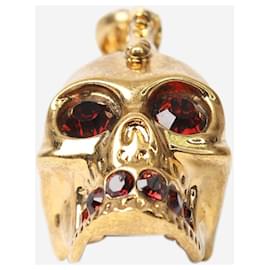 Alexander Mcqueen-Gold skull necklace with swarovski crystals - size-Golden
