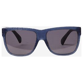 Alexander Mcqueen Blue leather-effect sunglasses Blue