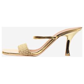 Autre Marque-Gold metallic sandal heels - size EU 39-Golden