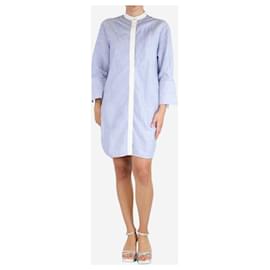 Autre Marque-Blue striped long shirt dress - size UK 8-Blue