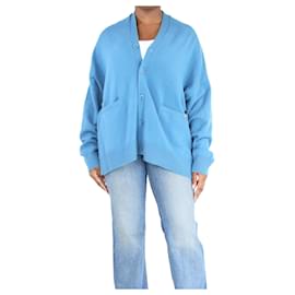 Autre Marque-Blue oversized cashmere cardigan - size-Blue