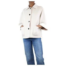 Weekend Max Mara Cream reversible wool jacket - size UK 4 Cream