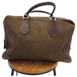 Prada Handbag Dark Brown Cloth Dark brown