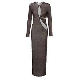 Autre Marque Robe Christopher Esber Crochet Anglaise Marron Marron