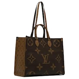 Louis Vuitton-Louis Vuitton Marron Monogram Reverse Giant Onthego GM-Marron