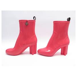 Louis Vuitton-LOUIS VUITTON SCHUHE SILHOUETTE REGENSTIEFEL 40 Regenstiefel-Pink