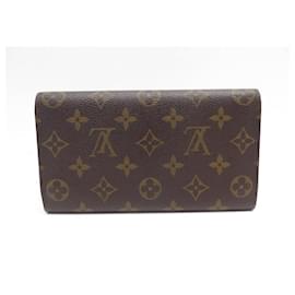 Louis Vuitton-VINTAGE LOUI S VUITTON SARAH BRIEFTASCHE AUS MONOGRAMM-CANVAS M60531 Mappe-Braun