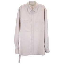 Valentino Garavani-Chemise à poche Valentino en coton blanc-Blanc,Écru