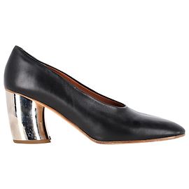 Proenza Schouler Block Heel Pumps In Black Leather Black