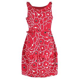 Abito Moschino Cheap and Chic floreale in seta rossa Altro